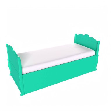 Child bed isolated on background