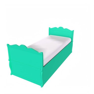 Child bed isolated on background