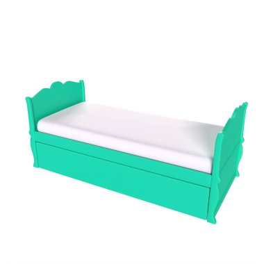Child bed isolated on background