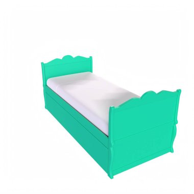 Child bed isolated on background