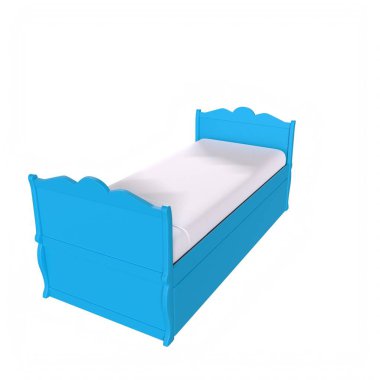 Child bed isolated on background