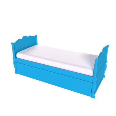 Child bed isolated on background