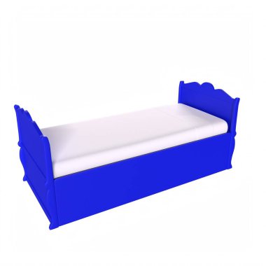 Child bed isolated on background