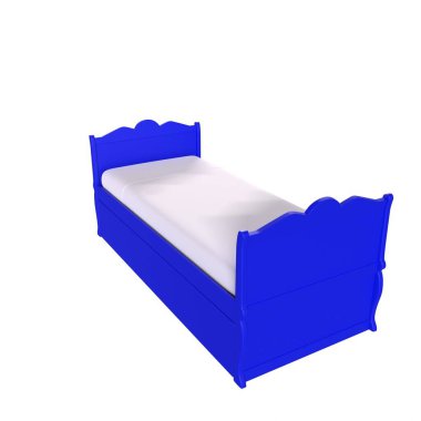 Child bed isolated on background