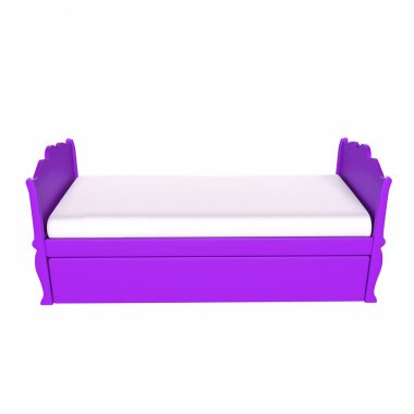 Child bed isolated on background