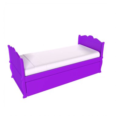 Child bed isolated on background