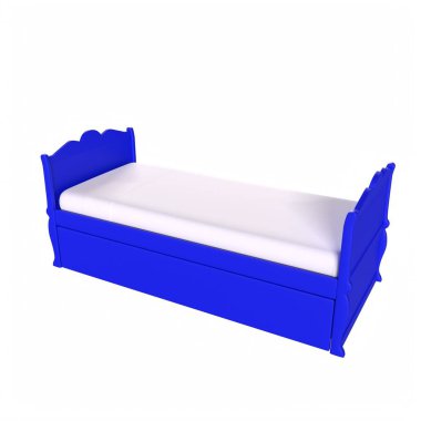Child bed isolated on background
