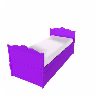 Child bed isolated on background