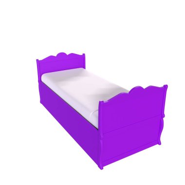 Child bed isolated on background
