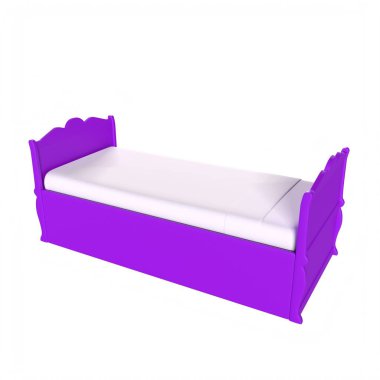Child bed isolated on background