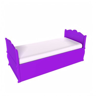 Child bed isolated on background