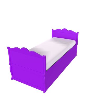 Child bed isolated on background