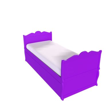 Child bed isolated on background