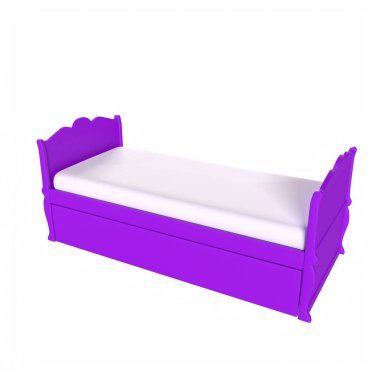 Child bed isolated on background