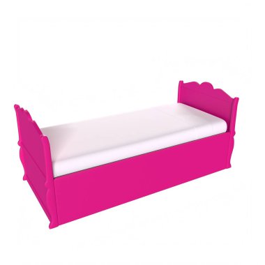 Child bed isolated on background
