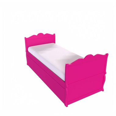 Child bed isolated on background