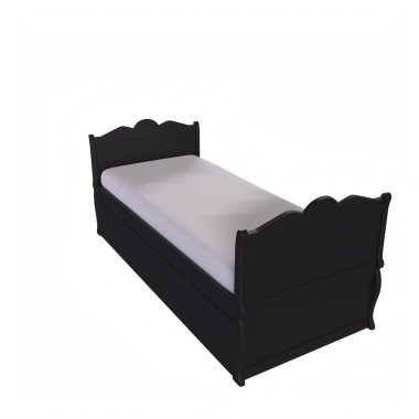 Child bed isolated on background