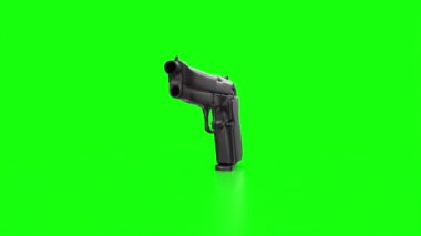 3D Rendering Of Pistol Gun