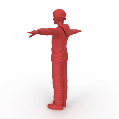 Havalı çocuk arka planda izole