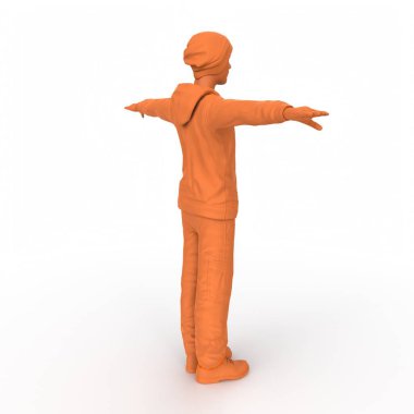 Havalı çocuk arka planda izole