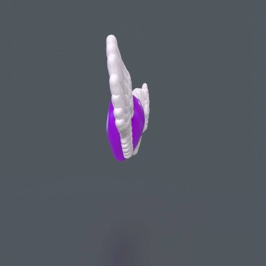 Arka planda izole edilmiş kanatları olan kalp