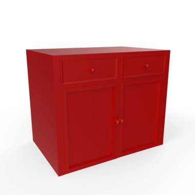 Modern mutfak dolabı arka planda izole