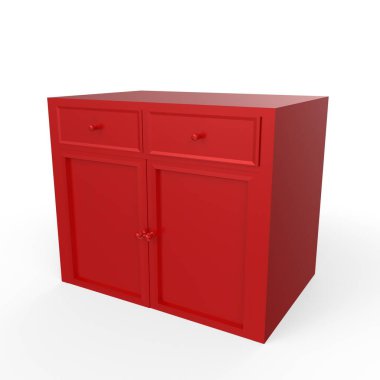 Modern mutfak dolabı arka planda izole