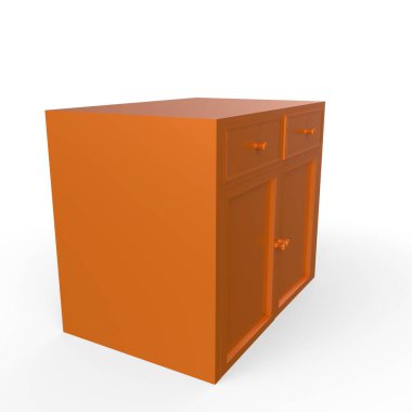 Modern mutfak dolabı arka planda izole