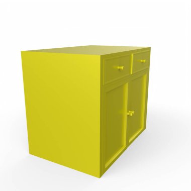 Modern mutfak dolabı arka planda izole