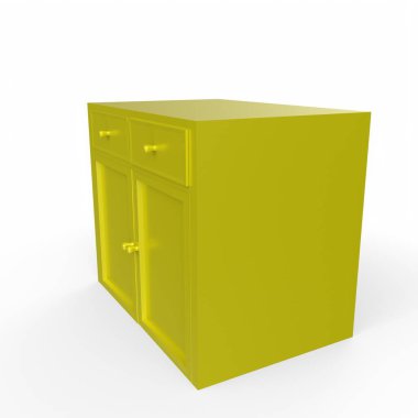 Modern mutfak dolabı arka planda izole