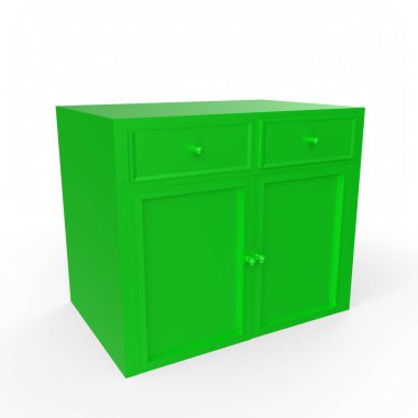 Modern mutfak dolabı arka planda izole