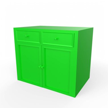 Modern mutfak dolabı arka planda izole