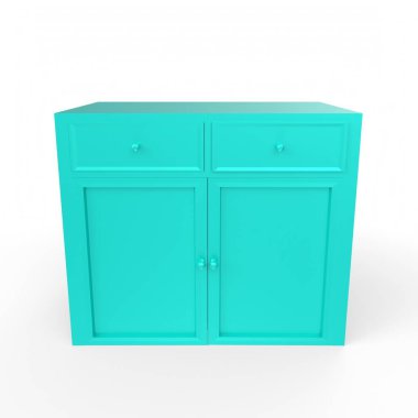 Modern mutfak dolabı arka planda izole