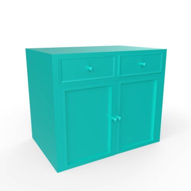 Modern mutfak dolabı arka planda izole