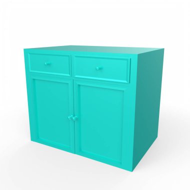 Modern mutfak dolabı arka planda izole