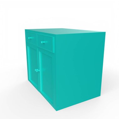 Modern mutfak dolabı arka planda izole