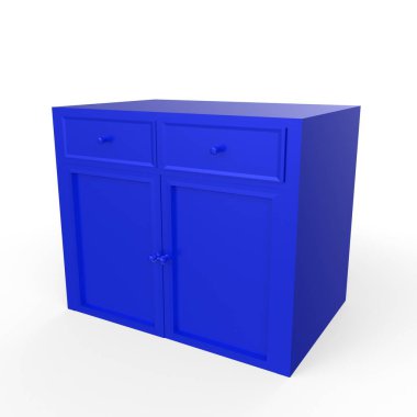 Modern mutfak dolabı arka planda izole