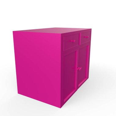 Modern mutfak dolabı arka planda izole