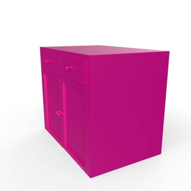 Modern mutfak dolabı arka planda izole