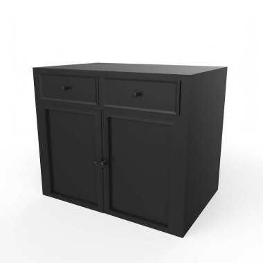 Modern mutfak dolabı arka planda izole