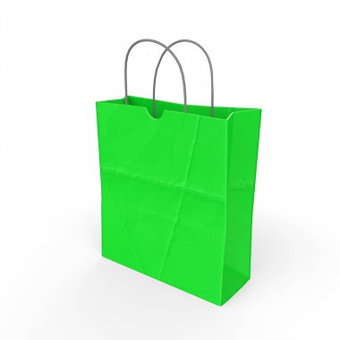 Kağıt torba beyaz arkaplanda izole edildi