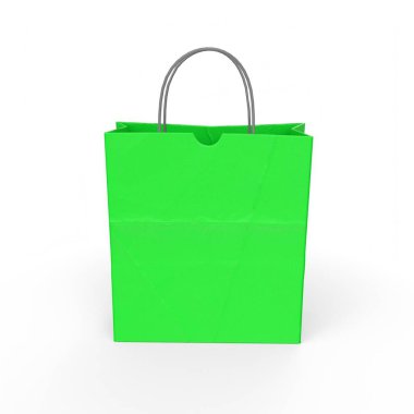 Kağıt torba beyaz arkaplanda izole edildi