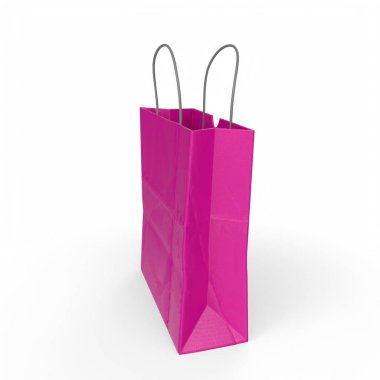 Kağıt torba beyaz arkaplanda izole edildi