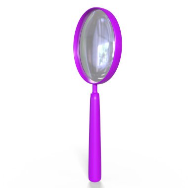 Büyüteç arka planda izole edildi