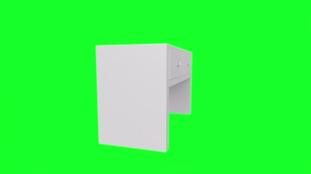 Office Desk Isolated Background — Stok video