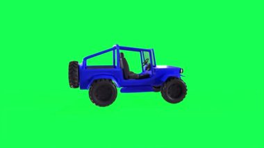 Jeep car isolated on background 3d illustration