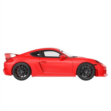 Beyaz arka plan üzerinde izole spor araba