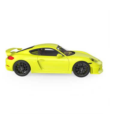 Beyaz arka plan üzerinde izole spor araba