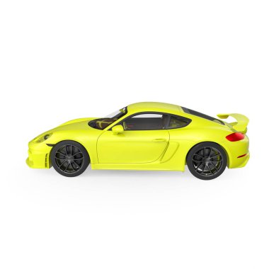 Beyaz arka plan üzerinde izole spor araba