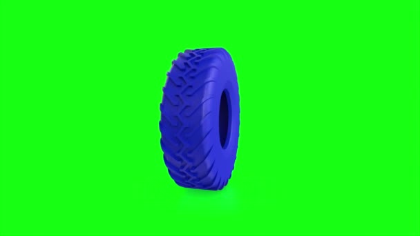 Car Tire Isolated Background — Stok video